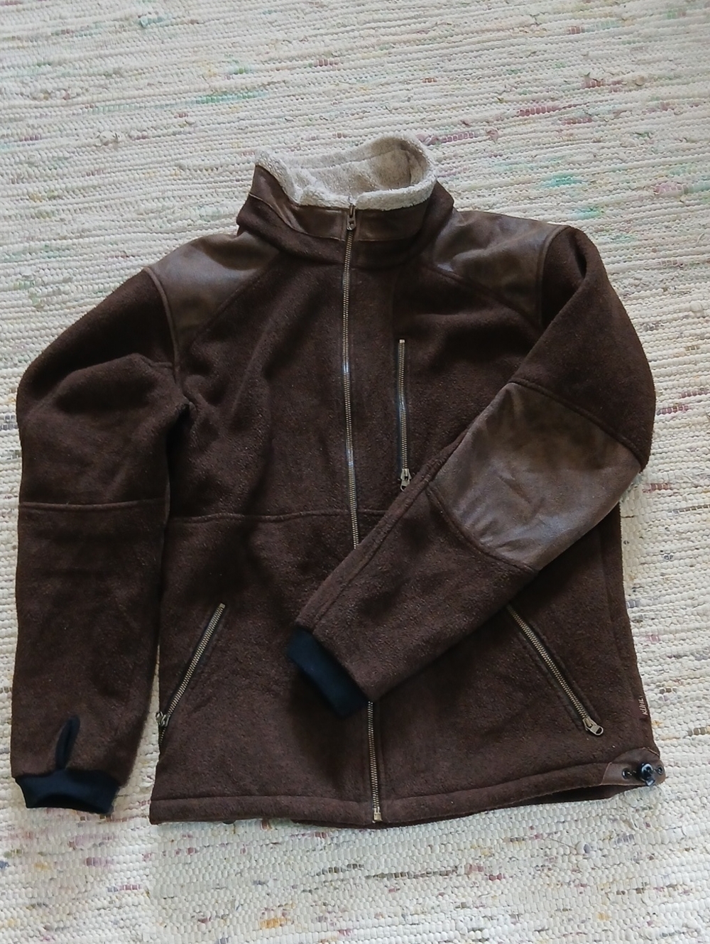 Kuhl Men's Brown Zip-Front Lightweight Jacket with Elbow Patches